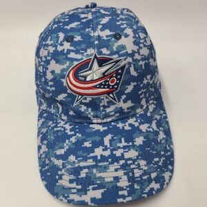Columbus Blue Jackets Hat Strapback Blue Digital Camo NHL Hockey SGA Elk-Elk Men